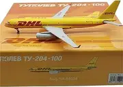 Pre-Built Model Aircraft 1:400 11CM Finished Metal Airplane Replica for DHL TU-204 RA-64024 Scale Model Airplane for Aviation Fans Miniature Airplane Model