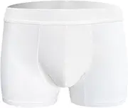 AIRCUTE Washable Absorbent Urinary Incontinence Underwear for Men, Regular Boxer Briefs for Bladder Leaks, Light or Moderate Leakage 60ML (Medium, White)