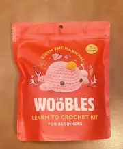 The Woobles Bjorn the Narwhal PINK Wobbles Crochet Kit NEW