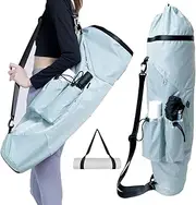 Uhawi Yoga Mat Bag, with Water Bottle Pocket and Big Wet Pocket & Yoga strap & Large Capacity, Stylish & Functional Fitness Mat And Essential items for Women & Men