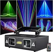 Lighting Sets,DJ Light Animation Laser Light, Stage Party 3D RGB Full Color with DMX512, Music Sound and Remote Control for Wedding Party Disco Lights Bar Club Stage DJ Lighting