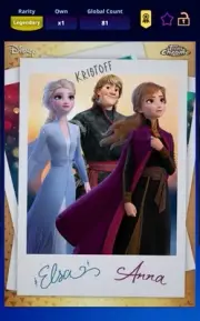 Topps Disney Collect digital Legendary Elsa, Anna, Kristoff Signature Award