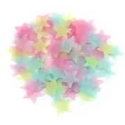 50Pcs 3D Stars Glow In The Dark Luminous Fluorescent Decor Wall Stickers