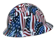 USA Full Brim Hard Hat with with Fas-trac Suspension with Air Flow Vents
