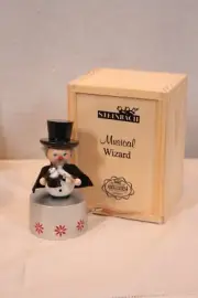 STEINBACH 4" MUSICAL WIZARD MUSIC BOX PLAYS "EIDELWEISS" NEW IN CRATE