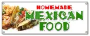 HOMEMADE MEXICAN FOOD BANNER SIGN tacos burritos mexican restaurant enchilada