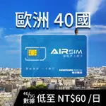 AIRSIM無國界上網卡【全球130地區重複使用旅遊神卡，自由選擇天數送30分鐘通話，歐洲40國上網卡低至$60/日】