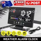 LED Digital Clock Display Desk Table Time Temperature Snooze Alarm Home Decor