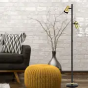 Deny Floor Lamp 2Lt in Black