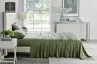 Ovela 100% Natural Bamboo Bed Sheet Set (Oil Green, Single), Bed Sheets, Bed &