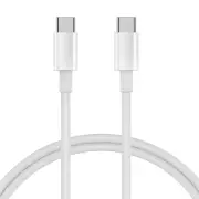 USB Type C to Type C Data Charge Cable Fast Charging 5A 100W USB-C White