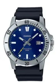 Casio Men's 3-Hand Analog Watch, Date Display, Mineral Crystal,WR, MTPVD01-2EVCF