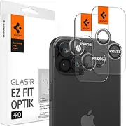 SPIGEN EZ Fit Optik Pro Camera Lens Screen Protector Designed for iPhone 15/15 Plus Easy Installation Kit Tempered Glass Lens Protector [2-Pack] - Clear