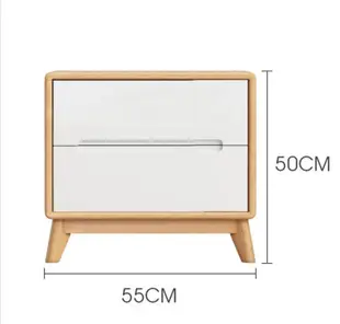 55cm 床頭櫃 置物櫃 儲物櫃 邊櫃 全實木小戶型臥室超窄床頭櫃迷你簡約北歐床邊夾縫收納儲物鬥櫃子 (8.4折)