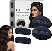 Hair Base Bump Inserts - 4X Hair Base Styling Inserts,4 Pack Invisible Bun Pad Tool Accessories For Long Hairstyle Women Lady Weddings Everyday Use