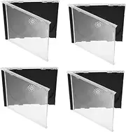 MAGICLULU 5Pcs CD Storage Box Hard Plastic CD Case Dvd Holder for Dvds and Game Discs for Organizing and Protecting Your Collection