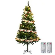 Christmas Tree Artificial Lighted 6Ft Green 670 Branch Tips Xmas Decoration