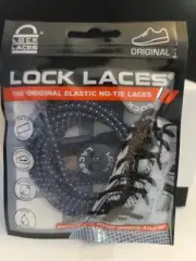 LOCK LACES Elastic Shoelace & Fastening System - Navy Blue