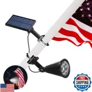 MEIHONG Solar Flag Pole Light, Solar Powered Flag Lights Outdoor Dusk to Dawn