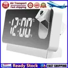 LF# Digital Alarm Clock LED Display Desktop Clocks for Bedroom Office (White)