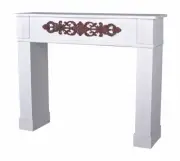 Fireplace Paneling Decorative White Console Surround Shabby Wood Burning
