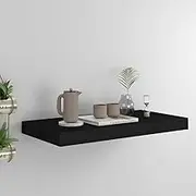Floating Wall Shelf Black 50x23x3.8 cm MDF Wall Furniture