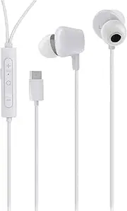 Laser USB-C in-Ear Active Noise Cancelling Earphone for iPhone 15/Pro/Pro Max, iPad Pro/Air/Mini, Samsung Galaxy S23/S22 Ultra, Google Pixel 7/6, in-line Control, Built-in Mic, Extra Ear Tips - White