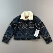 Wrangler Jacket Boys Small Sherpa Lined Authentic Western Aztec Southwestern NWT
