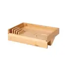 Sherwood Home Bamboo Bed Side Shelf Table & Adustable Clamp - 35x23x9.3cm
