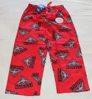 Essendon Bombers Logo AFL Boys W16 Red Printed Flannel Sleep Pants Size 8 New
