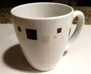 Corelle GEOMETRIC Squares Stoneware Mug Coffee Cup