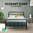 Single Size Metal Bed Frame Mattress Base Solid frame Metal tube slat base Leo