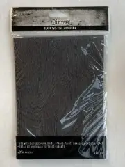 Tim Holtz Distress Black Woodgrain Textured Surface Cardstock Two-tone