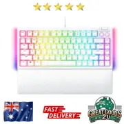 Razer Blackwidow V4 75% Mechanical Gaming Keyboard - White - Orange Switch