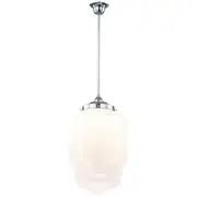 Chrome Period Pendants Lights Northcote Art Deco Lighting Bergerac Inspirations