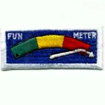 USAF FLIGHT SUIT SLEEVE FSS FUN METER WHITE HOOK LOOP EMBROIDERED JACKET PATCH
