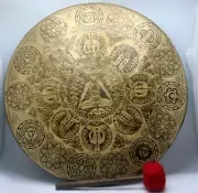 60cm special hand-carved Gong bell, Tibetan gong bell - Chakra healing