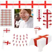 England Flag Party Decorations Bunting World Cup Birthday Football Tableware Set