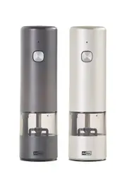 Electric Pepper and Salt Mill Set (Dark/Light Grey) - 17cm