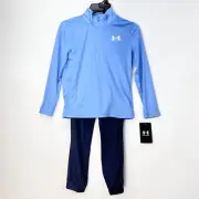Under Armour 2 Piece Outfit Boys Size 6 Lightweight Quarter Zip Pullover & Pants