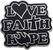 [vanilla mountain] Title: 1 Corinthians 13:13 Faith Love Hope Enamel Pin - Celebrate Your Faith with this Christian Jesus Christ Bible Scripture Pin， lapels pin for men