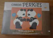 Caron Perkies Pandas Latch Hook Rug Kit Flowers Panda Bear Acrylic 27" x 20" USA