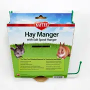 Kaytee Hay Manger Feeder with Salt Hanger, Assorted, 4 in X 8 in X 7.25 in