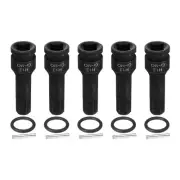 5pcs 1/2" Drive Impact Hex Bit Socket 13mm Metric CR-MO Steel Hexagonal Socket