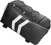 Abaodam Bike Back Rear Bag Modern Appearance Storage Tail Bag Durable Pu Leather