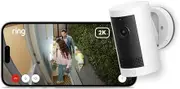New Ring Outdoor Camera Plus Battery | DIY Wireless Outdoor Security Camera | Wide-Angle 2K Video with Ring Vision, Low-Light Sight | alternative to CCTV system I 30-day free trial of Ring Home Plan