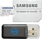 Samsung MicroSD EVO Plus 512GB Memory Card for Action Camera Compatible with GoPro Hero (2024), Hero 13 Black (MB-MC512SA) U3 V30 Bundle with 1 Everything But Stromboli SD & MicroSDXC Card Reader