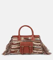 [Chloe] Chloé Edith Medium cashmere and leather tote One Size multicoloured