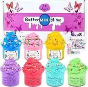 7 Pack Christmas Butter Slime, Cake Slime for Party Favor, Scented Slime for School Prizes, Gift Exchange, Basket Fillers, Soft Stretch Non-Sticky Slime Toys