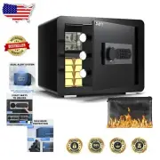 Wall-Mount Security Safe: Fireproof, Waterproof, Digital Lock, 0.8 Cubic Feet